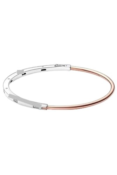 POSEİDONS JEWELLERY (844) Tarz Signature İki Renkli I-D Pavé Bilezik-1
