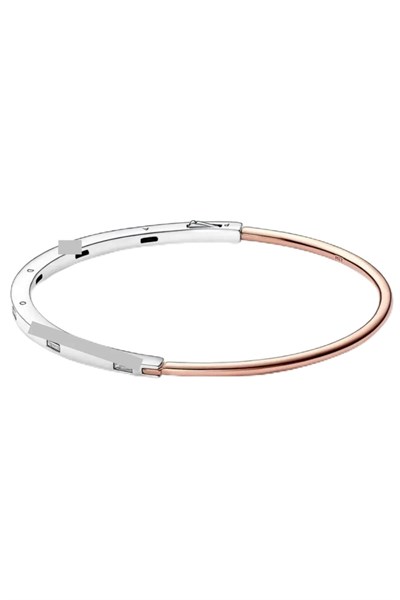 POSEİDONS JEWELLERY (844) Tarz Signature İki Renkli I-D Pavé Bilezik-1