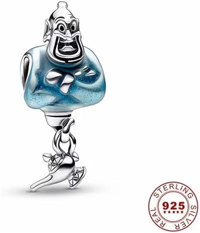 POSEİDONS JEWELLERY Aladdin Cini ve Lamba Charmı Mavi Tek Ebat