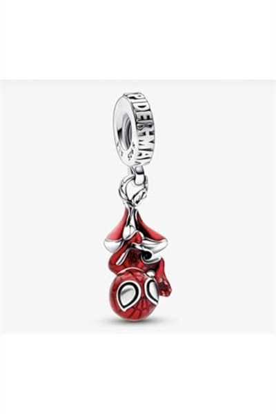 POSEİDONS JEWELLERY Asılı Örümcek Adam Sallantılı Charm Kırmızı Tek Ebat