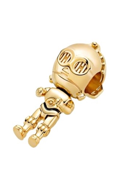 POSEİDONS JEWELLERY C-3po™ Charm Gold Tek Ebat