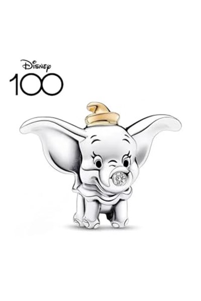 POSEİDONS JEWELLERY Disney 100. Yıla Özel Tasarım Dumbo Charm Gold gümüş Tek Ebat