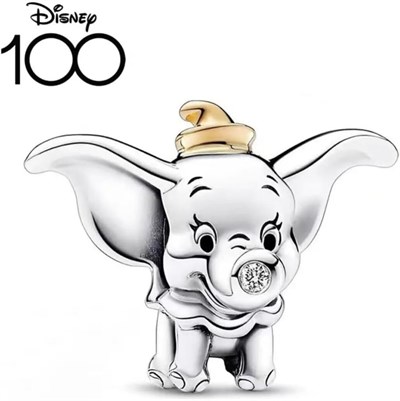 POSEİDONS JEWELLERY Disney 100. Yıla Özel Tasarım Dumbo Charm Gold gümüş Tek Ebat