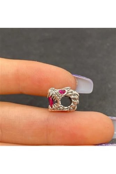 POSEİDONS JEWELLERY Ejderha Charm Gümüş Tek Ebat