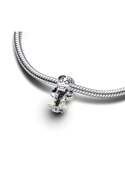 POSEİDONS JEWELLERY Gümüş KÖTÜLER Cruella De Vil Charmı Siyah Beyaz Tek Ebat