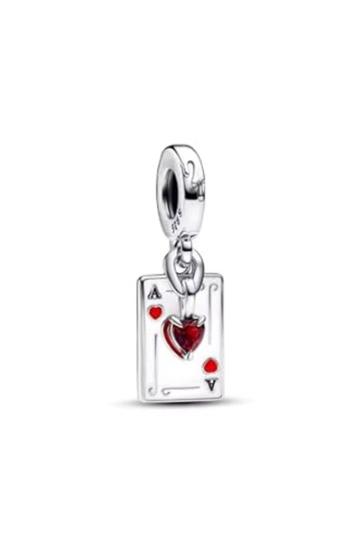 POSEİDONS JEWELLERY Gümüş KÖTÜLER Kupa Kızı Çift Sallantılı Charm Gümüş Tek Ebat