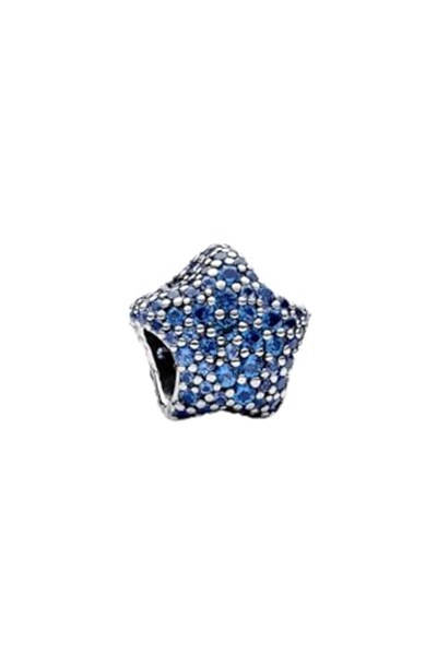 POSEİDONS JEWELLERY İddialı Pavé Yıldız Charm Lacivert Tek Ebat