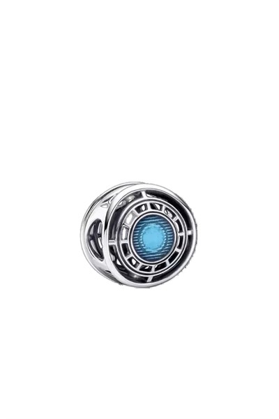 POSEİDONS JEWELLERY Iron Man Arc Reactor 925 Ayar Gümüş Charm Gümüş Tek Ebat