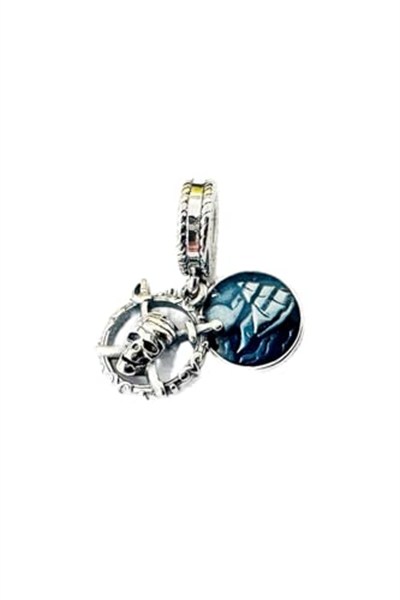 POSEİDONS JEWELLERY Karayip Korsanları Dangle Charm Mavi Tek Ebat