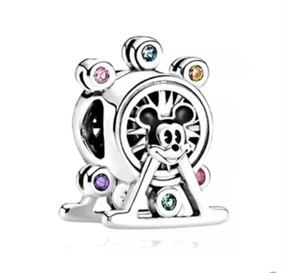 POSEİDONS JEWELLERY Lunapark Dönmedolap Charm Gümüş Tek Ebat