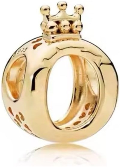 POSEİDONS JEWELLERY Taç O Logo Charm Gold Tek Ebat