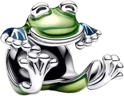 POSEİDONS JEWELLERY Tırmanan Kurbağa Kermit Charm Yeşil Tek Ebat