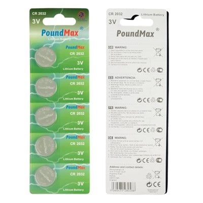 PoundMax 5 adet CR2032,DL2032 3V Lityum Düğme Pil,AirTag,Araba Anahtarlık,uzak kumandalı araba,terazi ve tıbbi cihazlar ile uyumlu