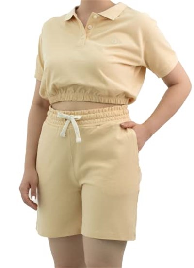 Pour Pur Kadın Polo Yaka Crop Tshirt Şort Takım