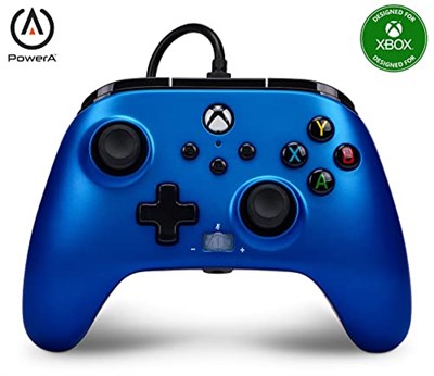 PowerA PowerA Xbox Series X|S için Gelişmiş Kablolu Kumanda - Sapphire Fade, Mavi