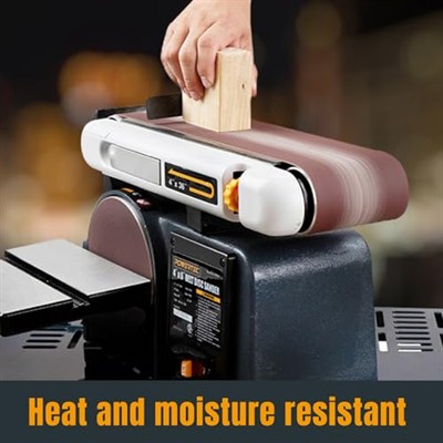 POWERTEC 110150 10 x 91 cm Zımpara Kayışları | 240 Kum Alüminyum Oksit Zımpara Kayışı | Premium Zımpara Kağıdı - 10lu Paket