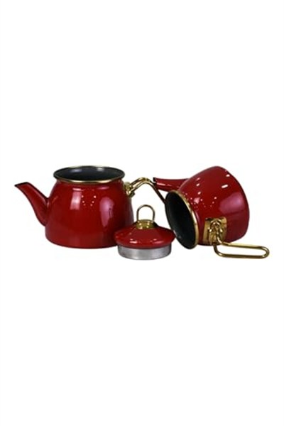 PR Home Red Mini Model Emaye Çaydanlık