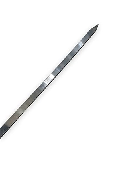 pratikoutdoor 8 Adet Paslanmaz Çelikten (Krom) 3mm Adana Kebab Şiş, Barbekü Kebab Şiş, 2.5cmx60cm