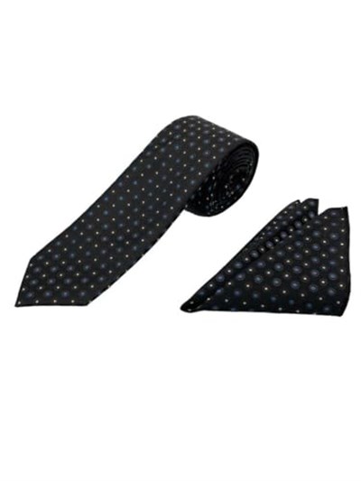 Premium Ahşap Kutulu 2li Kravat Mendil Set