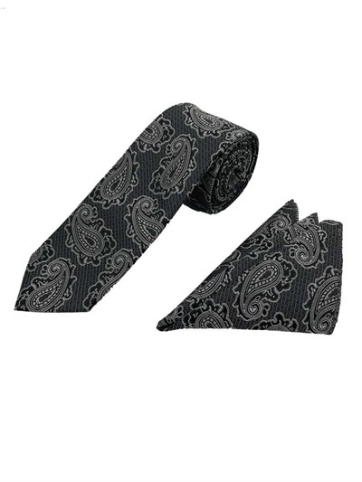 Premium Ahşap Kutulu 2li Kravat Mendil Set