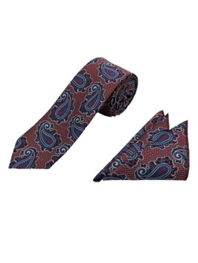 Premium Ahşap Kutulu 2li Kravat Mendil Set