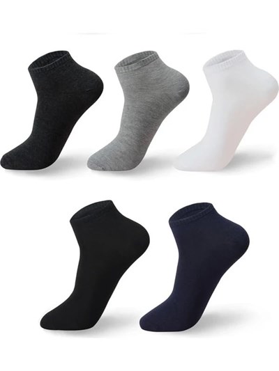Premium Bambu Erkek Dikişsiz Spor Bilek Patik Çorap 8 li Kutu