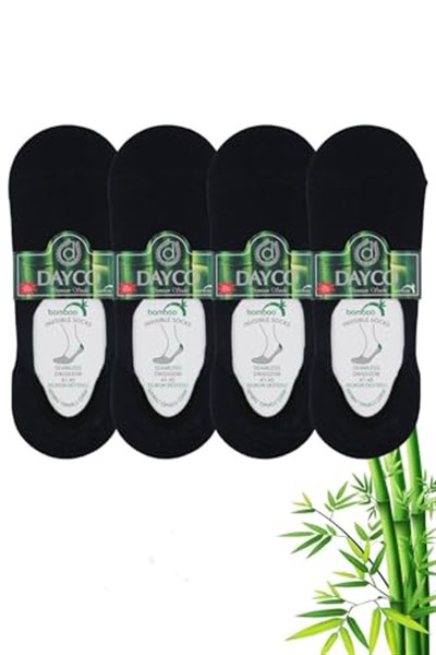Premium Dikişsiz Erkek Bambu Babet Çorap Lacivert 4lü Set - 41-45 - C108