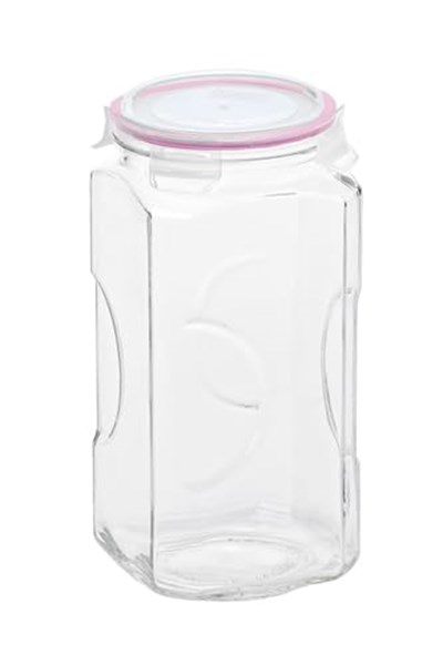 Primanova Glasslock Kare Cam Kavanoz 2000Ml - Seçenekler: 2L, 12.5 cm x 15.5 cm