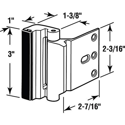 Prime-Line Prime Line ürünler U 10827 kapı Blocker ev kapısı Stop, saten nikel, U 11126