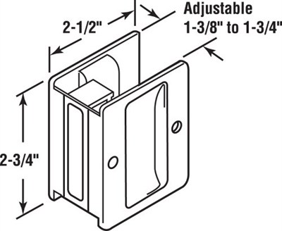 Prime-Line Pull Pocket Door Satin Nickel