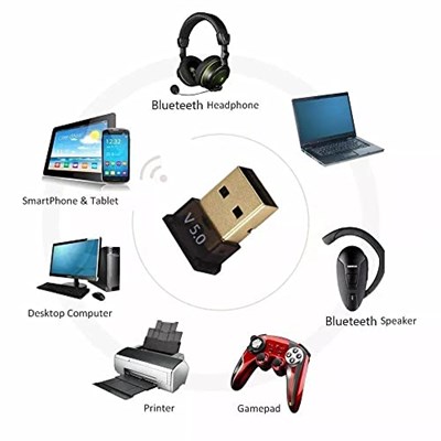 PrimeX Plus PX-AC-BTU50 Bluetooth 5.0 USB Adaptör, Mini Dongle Bluetooth Alıcı, PC Laptop Notebook İçin Kablosuz Bluetooth Çevirici, Windows 10/11 Tak Çalıştır USB Bluetooth Dongle