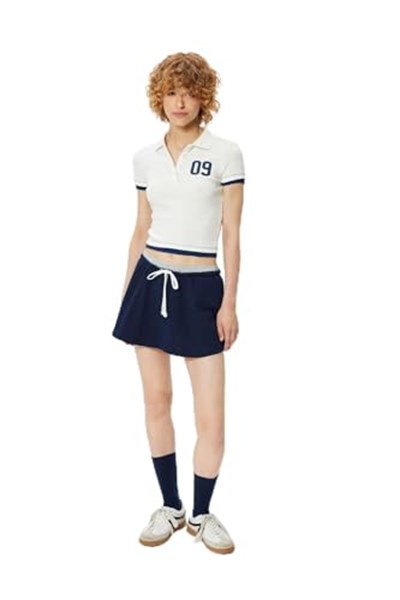 Printed Polo Neck T-Shirt