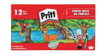 Pritt 12li Pastel Boya - Karton Kutu - Seçenekler: 12li, 12li 3lü paket
