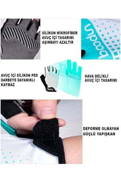Profesyonel Mtb Bisiklet Eldiveni Mavi