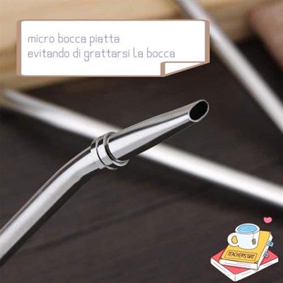 Promar pipet, paslanmaz çelik, 1 adet, el aleti (Yerba Mate Bombilla)