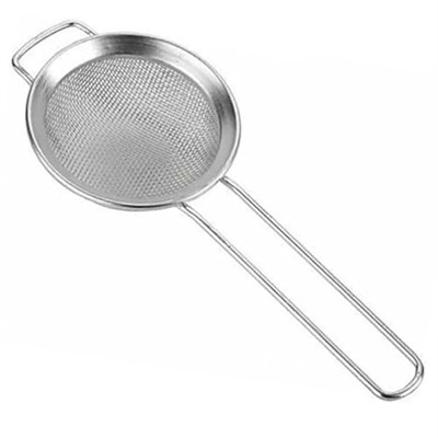Promosyonca Metal Çay Süzgeci, Uzun Saplı, Gümüş Rengi