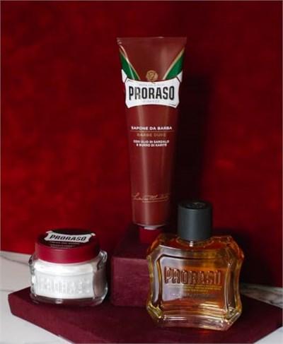 Proraso Vintage Set/Yenileyici-Primadopo | Shea yağı ve sandal ağacı yağı, paraben ve silikonsuz, alkolsüz tıraş sonrası balsam, İtalyada üretilmiştir