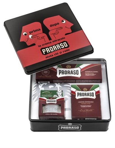 Proraso Vintage Set/Yenileyici-Primadopo | Shea yağı ve sandal ağacı yağı, paraben ve silikonsuz, alkolsüz tıraş sonrası balsam, İtalyada üretilmiştir