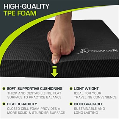 ProsourceFit Egzersiz Denge Pedi – Kaymaz, Yastıklı Köpük Mat ve Dizlik; Fitness, Denge Antrenmanı, Yoga ve Fizik Tedavi için