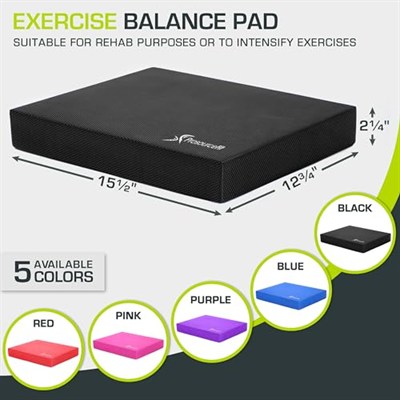 ProsourceFit Egzersiz Denge Pedi – Kaymaz, Yastıklı Köpük Mat ve Dizlik; Fitness, Denge Antrenmanı, Yoga ve Fizik Tedavi için
