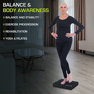ProsourceFit Egzersiz Denge Pedi – Kaymaz, Yastıklı Köpük Mat ve Dizlik; Fitness, Denge Antrenmanı, Yoga ve Fizik Tedavi için