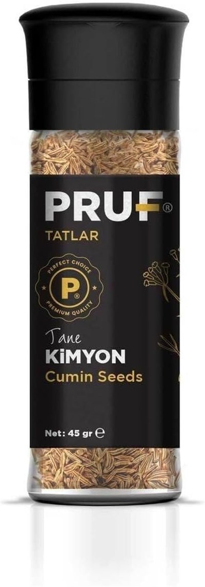 Pruf Kimyon Tane/Cumin Seeds 45 Gr. Sağlıklı Cam Şişe