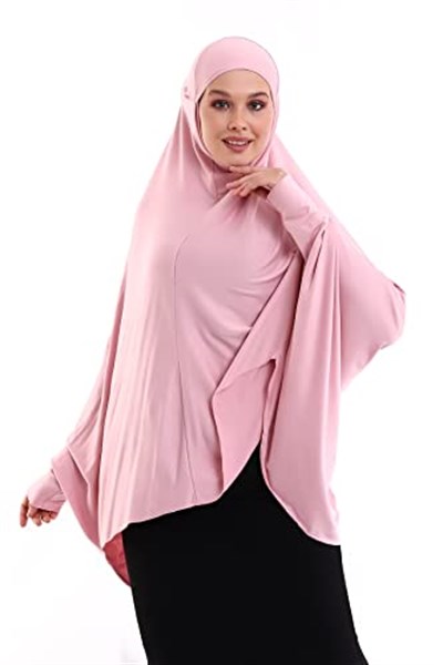 Pudra Hazır Pratik Sultanbaş Tesettür Kollu Penye Sufle Eşarp Hijab