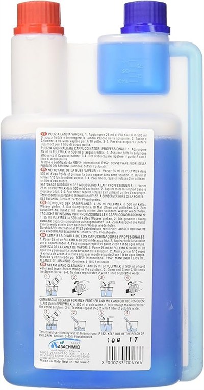 Puly Caff Milk Plus Nsf Yağ Birikintileri Ve Süt Kalıntılarını Temizlemekte Etkili Süt Köpürtücü Temizleyici 1 Lt
