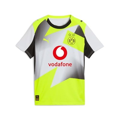 Puma Borussıa Dortmund 25/26 Genç Deplasman Forması,Silver Mist-Yellow Alert 11-12 Yaş