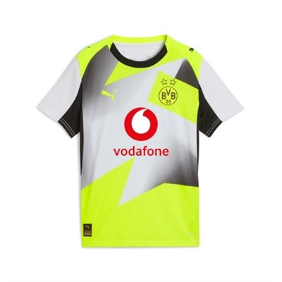 Puma Borussıa Dortmund 25/26 Genç Deplasman Forması,Silver Mist-Yellow Alert 11-12 Yaş