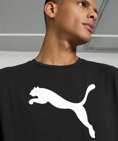 PUMA Erkek Teamrise Logo Jarse Pamuklu Tişört