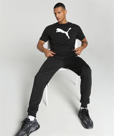 PUMA Erkek Teamrise Logo Jarse Pamuklu Tişört