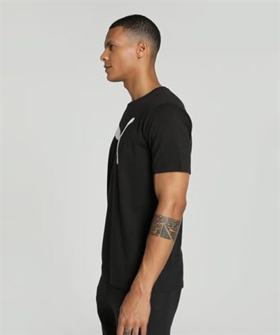 PUMA Erkek Teamrise Logo Jarse Pamuklu Tişört