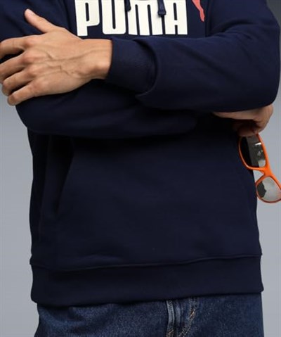 PUMA ESS+ 2 Col Big Logo Hoodie Sweatshirt Üniseks Yetişkin